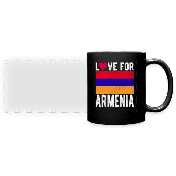 Arménie Souvenir - Mug panoramique uni - noir - Devant