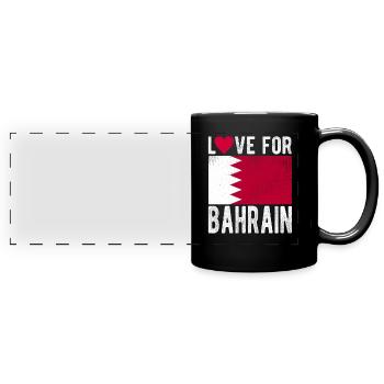Bahrain Souvenir - Panorama-Tasse farbig - Schwarz - Vorne