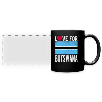 Botswana Souvenir - Panorama-Tasse farbig - Schwarz - Vorne