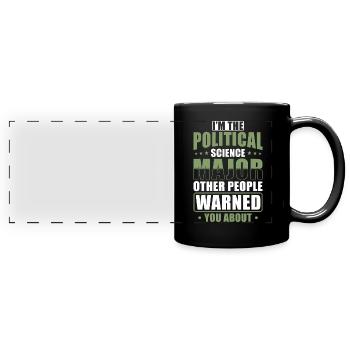 Political Science Degree - Full Colour Panoramic Mug - black - Front