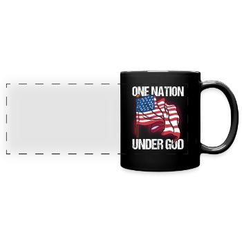 Une nation sous Dieu États-Unis Américains Amérique États-Unis - Mug panoramique uni - noir - Devant