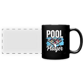 Pool Spieler Billiard Billard Liebhaber - Panorama-Tasse farbig - Schwarz - Vorne