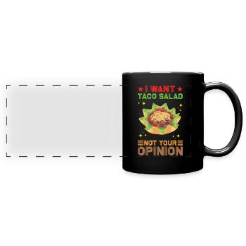 Salade de tacos - Mug panoramique uni - noir - Devant