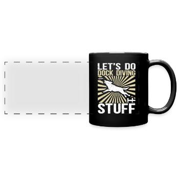Dock Diving Dog Sports Dog Owner Gift - Full Colour Panoramic Mug - black - Front