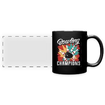 Champion du Bowling Champions Team Bowler Hobby - Mug panoramique uni - noir - Devant