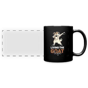 Chèvres Vie Animal Chèvre Chèvre domestique Amoureux - Mug panoramique uni - noir - Devant
