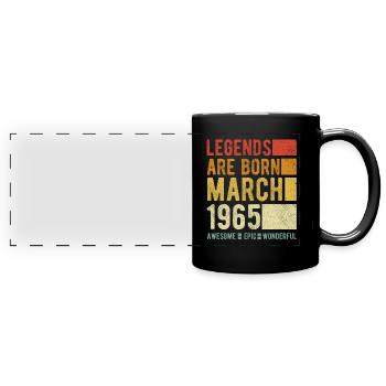 Anniversaire Mars 1965 - Mug panoramique uni - noir - Devant