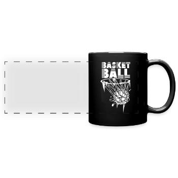Entraîneur de l’équipe des joueurs de basket-ball - Mug panoramique uni - noir - Devant