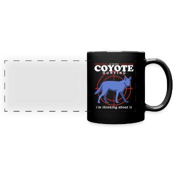 hunter hunting hunting huntress hunting license gift - Full Colour Panoramic Mug - black - Front
