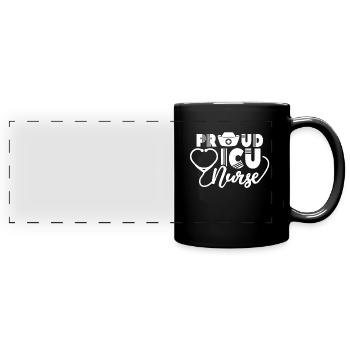 Fière infirmière en soins intensifs - Mug panoramique uni - noir - Devant