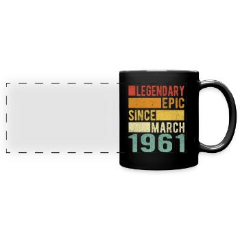 Anniversaire Mars 1961 Épopée légendaire - Mug panoramique uni - noir - Devant