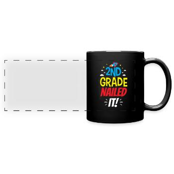 Zweite Klasse Volltreffer Lehrer Zweitklässler - Panorama-Tasse farbig - Schwarz - Vorne