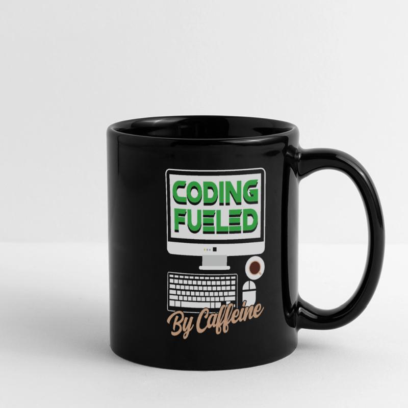 Programmieren Angetrieben Durch Koffein Coding Panorama-Tasse farbig