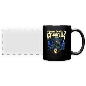 Seuchendoktor-Outfit Seuchendoktor-Maske Medikamente - Panorama-Tasse farbig - Schwarz - Vorne