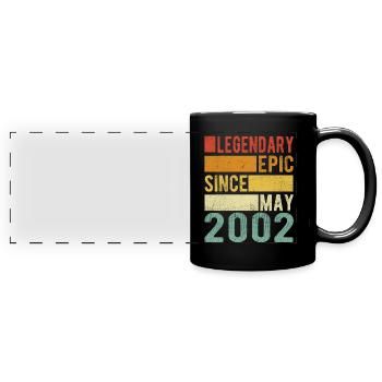 Anniversaire Mai 2002 Épopée légendaire - Mug panoramique uni - noir - Devant