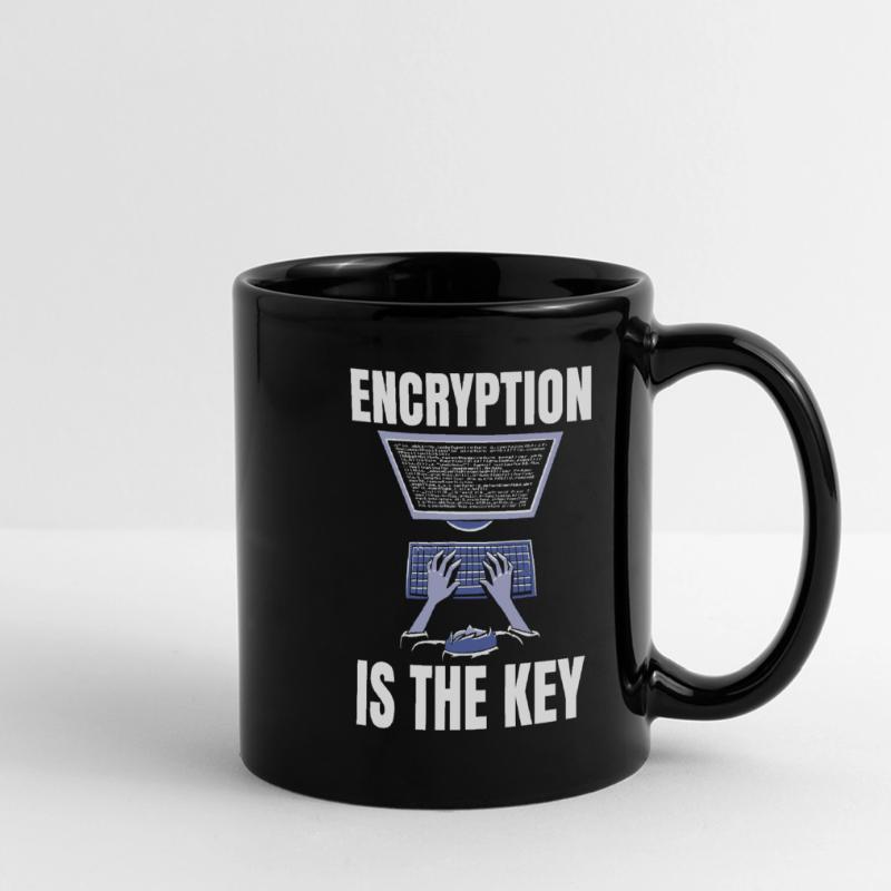 Verschlüsselung Ist Der Schlüssel Coder Coding Panorama-Tasse farbig