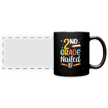 Zweite Klasse Volltreffer Zweitklässler Lehrer - Panorama-Tasse farbig - Schwarz - Vorne