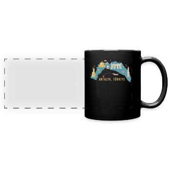 Antalya Turquie Souvenir - Mug panoramique uni - noir - Devant