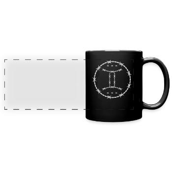Signe du zodiaque des Gémeaux - Mug panoramique uni - noir - Devant