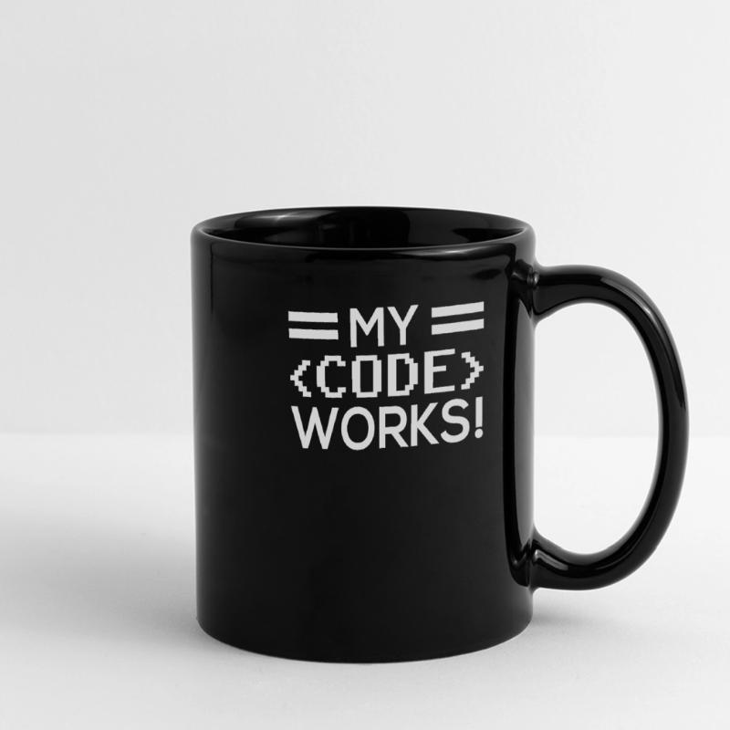 My Code Works Programming Coding Coder Mug panoramique uni
