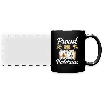 Fier historien Histoire - Mug panoramique uni - noir - Devant