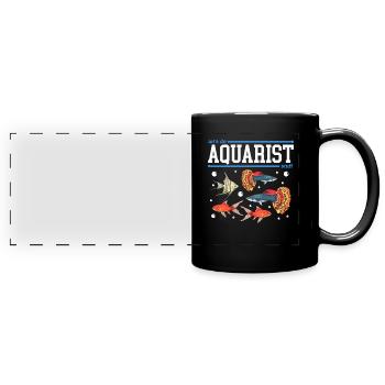 Aquaristics Aquarium Aquarist Ornamental Fish Gift - Full Colour Panoramic Mug - black - Front