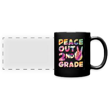 Peace Out 1. Klasse Letzter Schultag - Panorama-Tasse farbig - Schwarz - Vorne