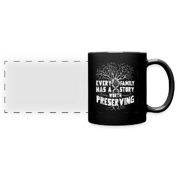 Généalogie Dire - Mug panoramique uni - noir - Devant