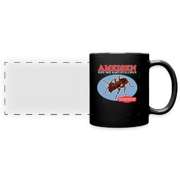 Ameisen Ameisenfarm | Ameise Formicarium Geschenk - Panorama-Tasse farbig - Schwarz - Vorne