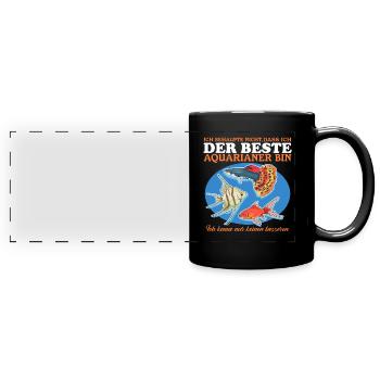 Aquaristik Aquarium Aquarianer Zierfisch Geschenk - Panorama-Tasse farbig - Schwarz - Vorne