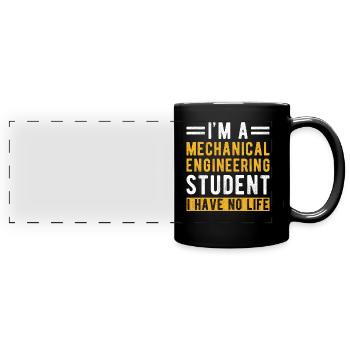 Mechanical Engineering Student Gift - Full Colour Panoramic Mug - black - Front