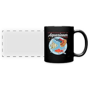 Aquarium Aquarianer Zierfisch Aquaristik Geschenk - Panorama-Tasse farbig - Schwarz - Vorne