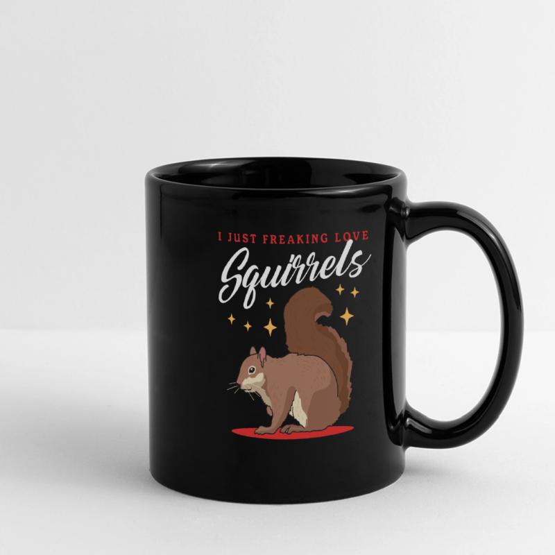 Süßes Eichhörnchen Hörnchen Grauhörnchen Geschenk Panorama-Tasse farbig