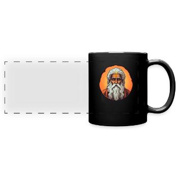 Guru Spiritueller Buddhismus - Panorama-Tasse farbig - Schwarz - Vorne
