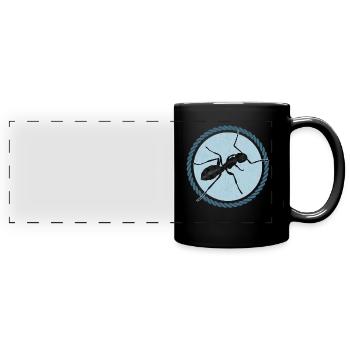 Ameise Ameisenfarm Ameisen Formicarium Geschenk - Panorama-Tasse farbig - Schwarz - Vorne