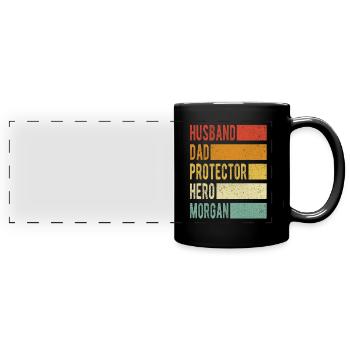 Morgan Name Dad Gift - Full Colour Panoramic Mug - black - Front