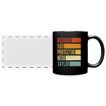 Taylor Name Dad Gift - Full Colour Panoramic Mug - black - Front