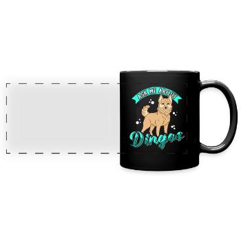 Dingo Australische Dingos Hunde Geschenk - Panorama-Tasse farbig - Schwarz - Vorne