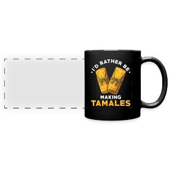 Tamales Lover Mexican Cook Mexico Cook Food - Full Colour Panoramic Mug - black - Front
