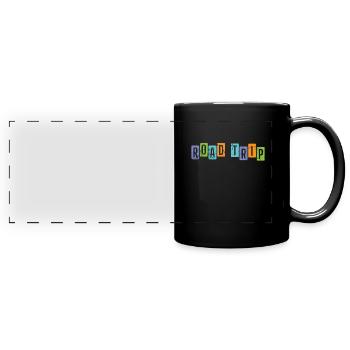 Road Trip Travel Picnic Adventure Route - Full Colour Panoramic Mug - black - Front