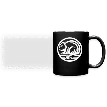 Biber Indianer Tierkreiszeichen - Panorama-Tasse farbig - Schwarz - Vorne