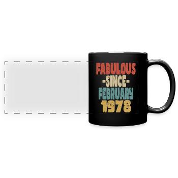 Fabuleux Février 1978 - Mug panoramique uni - noir - Devant