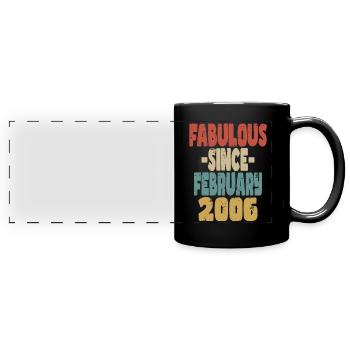 Fabuleux Février 2006 - Mug panoramique uni - noir - Devant