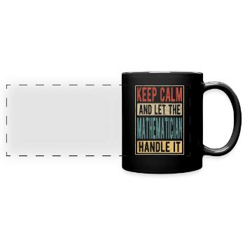 Mathematician Retro Gift - Full Colour Panoramic Mug - black - Front