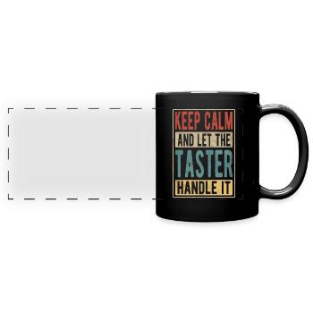 Cadeau rétro d’essai - Mug panoramique uni - noir - Devant