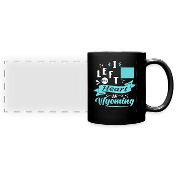 Wyoming Souvenir Love - Full Colour Panoramic Mug - black - Front