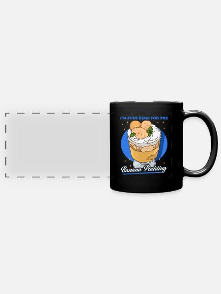 Bananenpudding Bananen Pudding Geschenk - Panorama-Tasse farbig - Schwarz
