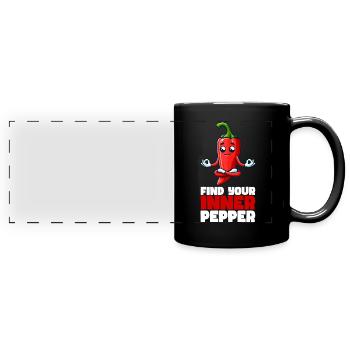 Find Your Inner Pepperoni - Full Colour Panoramic Mug - black - Front