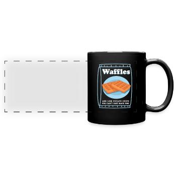 Waffle Waffle Lover Waffles Gift - Full Colour Panoramic Mug - black - Front