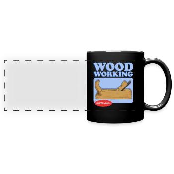 Menuiserie charpentier amélioration de l’habitat amateur cadeau - Mug panoramique uni - noir - Devant